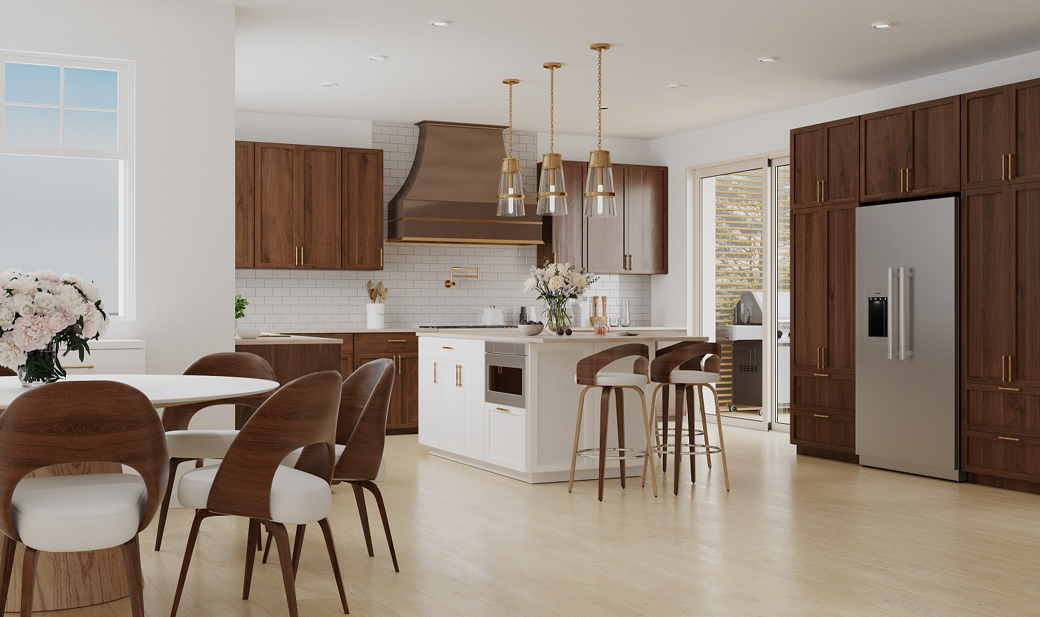 Merit Kitchens walnut European style kitchen